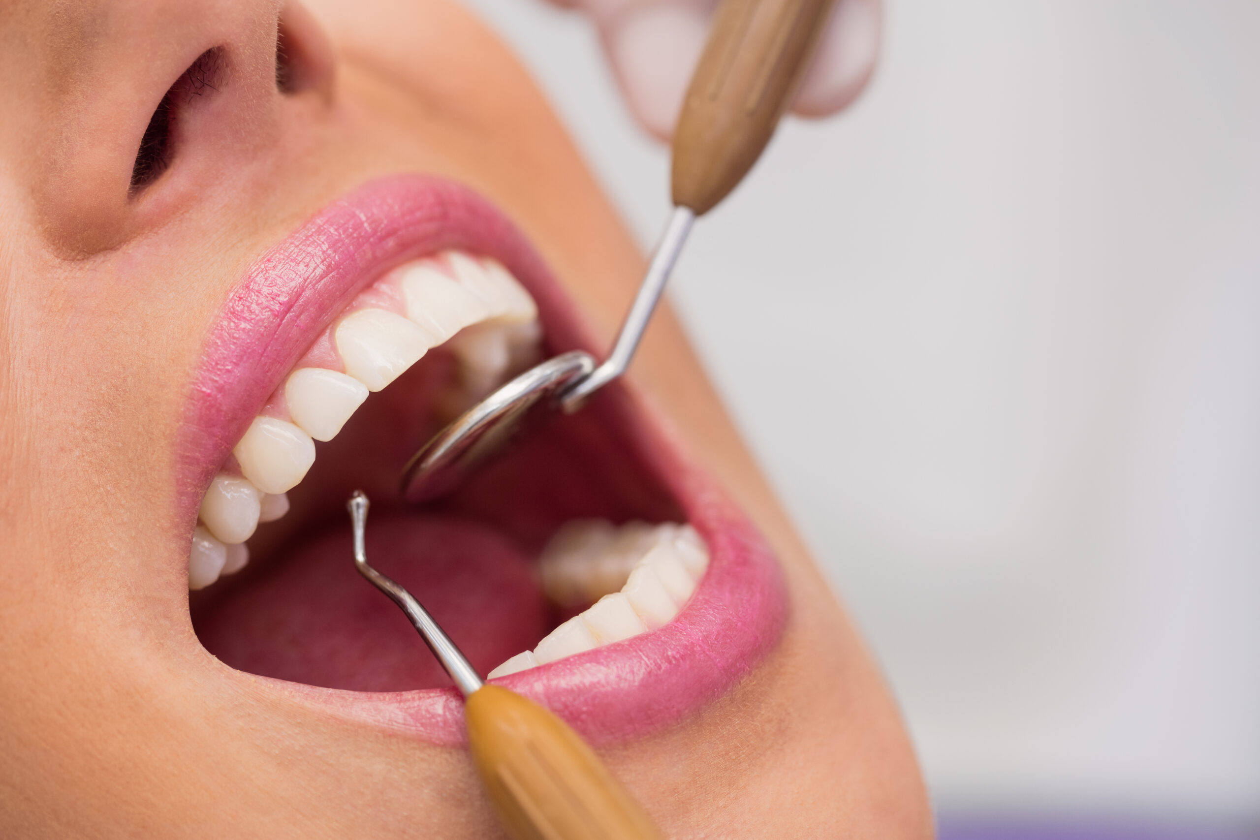 woman receiving cosmetic dentistry